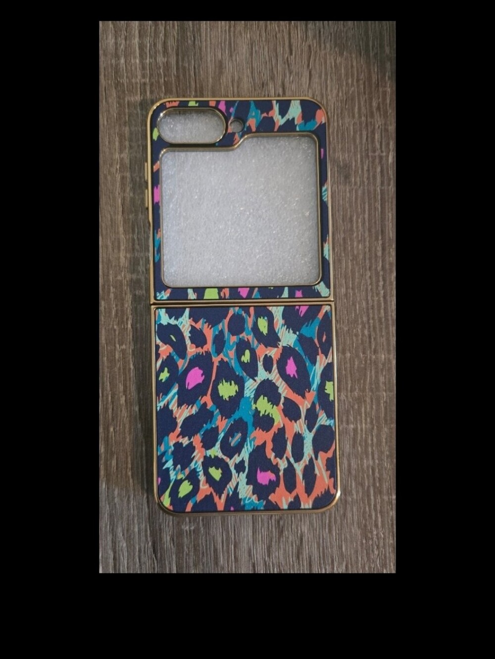 Colorful leopard print galaxy z flip 6 phone case